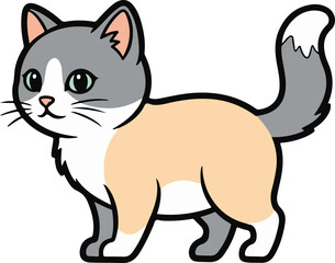 Fototapeta premium vector illustration of a cat