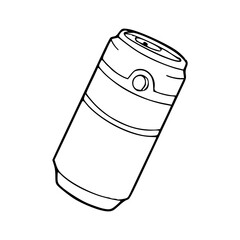 stylish soda can outline icon