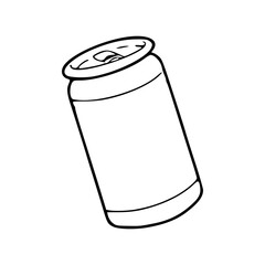 stylish soda can outline icon