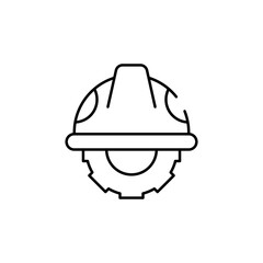 Engineering helmet icon design with white background stock illustration