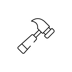 Hammer icon design with white background stock illustration