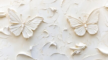 Beautiful Butterflies, Oil painting with brushstrokes