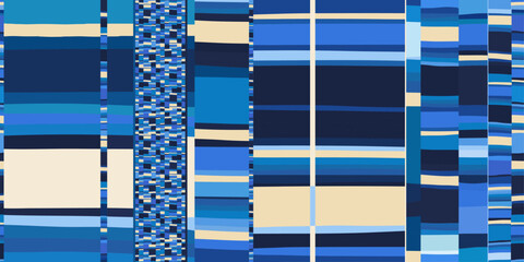 Geometric abstract stripes pattern. Unique contemporary print. Fashionable template for design.