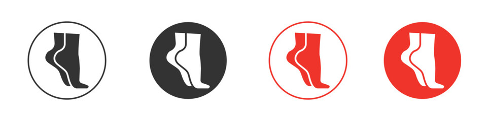 Tiptoe feet icon design, logo, app, UI. Vector illustration, EPS