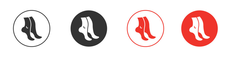 Tiptoe feet icon design, logo, app, UI. Vector illustration, EPS
