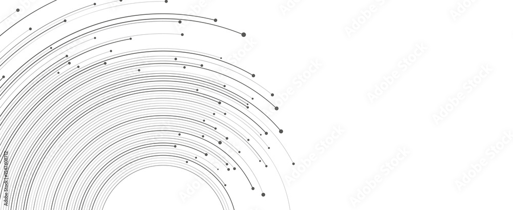 Poster Abstract round frame circuit technology concept background