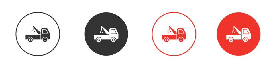 Tow truck icon design, logo, app, UI. Vector illustration, EPS