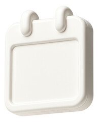 Blank white rectangular tag with rounded corners, sleek retail promo offer on transparent background.