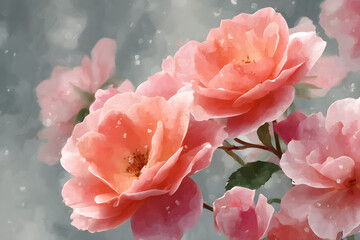 Rose flower pattern art backgrounds plant.