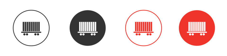 Train cargo icon design, logo, app, UI. Vector illustration, EPS