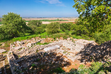Residential building remains Troy archaeological site in Turkey