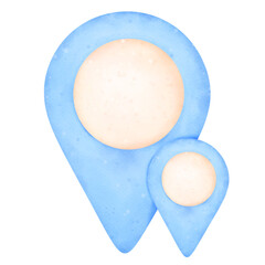 bluecartoon round pin,pin,position,check in,location,watercolor,Logo,Icon	
