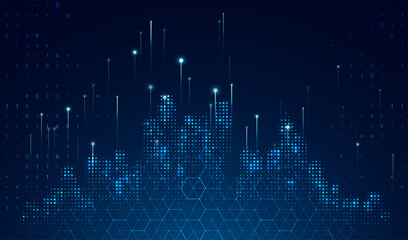 Abstract global technology background. Futuristic data network representation. Digital innovation concept for your design.