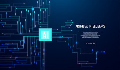 Abstract futuristic circuit board background. Hi-tech Illustration of digital technology. Graphic concept for your design