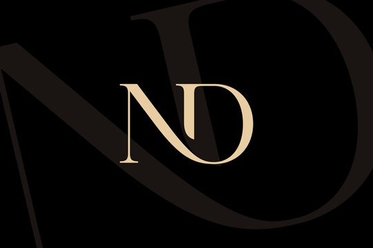 ND or DN letter logo icon design. Classic style luxury initials monogram.