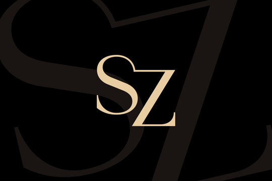 SZ or ZS letter logo icon design. Classic style luxury initials monogram.