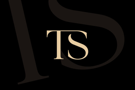 TS or ST letter logo icon design. Classic style luxury initials monogram.