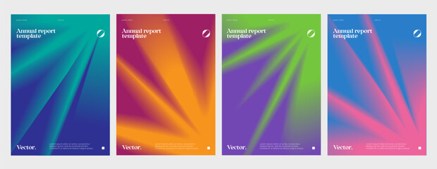 Modern сovers set with gradient shapes composition. Eps10 vector.