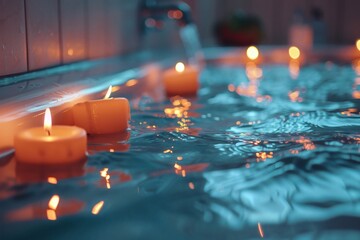 Soft lighting in the bathtub