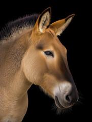 Head of a wild horse kulan