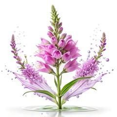 Obedient Plant with Paint Splash Gently Composed Around Flower Photo