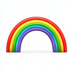 Fototapeta premium Colorful Rainbow Emoji Isolated on White Background for Fun Use