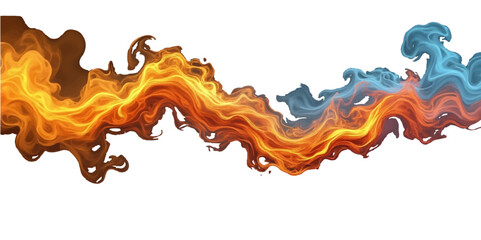 Abstract and green ,blue smoke and flame patterns create a dark, fiery background with a burning motion design (1PNG)