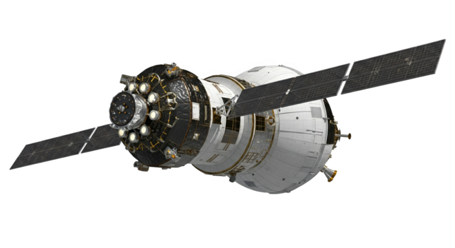 Detailed space station model showing intricate panels, solar arrays and connecting modules in orbit. - Powered by Adobe