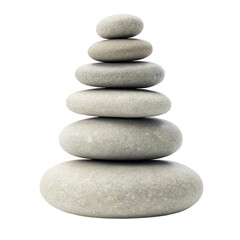  Stacked Zen Stones in Graduated Sizes on transparent 