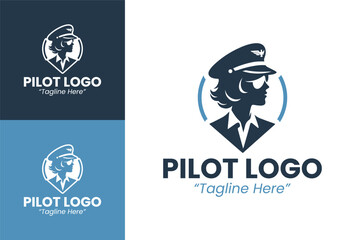 Modern and Stylish Pilot Logo Design for Aviation Businesses