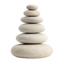  Stacked Zen Stones in Graduated Sizes on transparent 