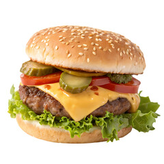 Juicy Cheeseburger: Delicious Fast Food Photography