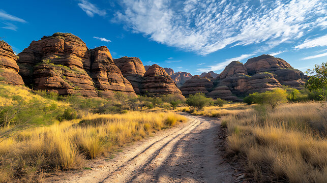 The sandstone formations of Bungle Bungle Range in Purnululu National Park (1)