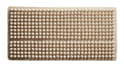 1D interlocking pins on a flat base, white isolated background.