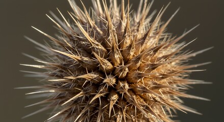 Dried Thistle Head: A Macro Study of Nature's Spines