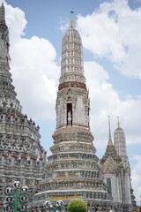 Wat Arun Temple in Thailand on Sunny Morning
