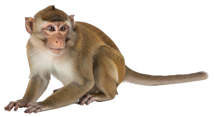 Isolated Monkey Sitting © Leon