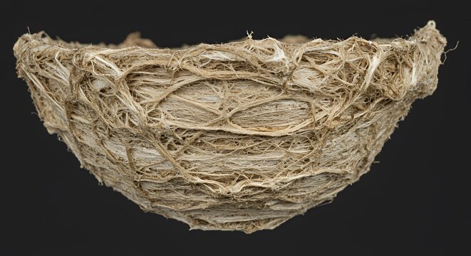 Intricate Avian Nest Structure: A Detailed Macro Photograph - Powered by Adobe