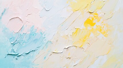 pastel blue, pale yellow thick, textured acrylic paint