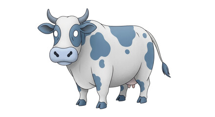 Isolated Cartoon Cow