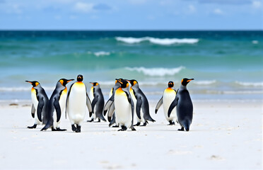 King Penguins on the Beach