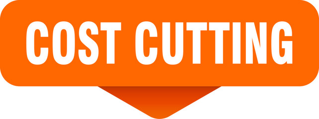 cost cutting sticker. cost cutting sign on transparent background