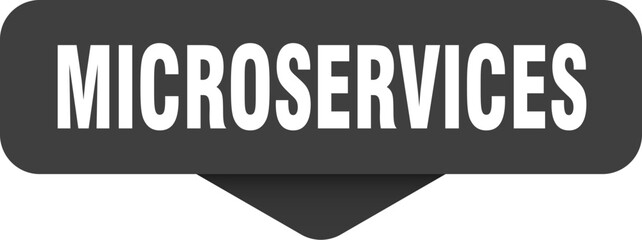 microservices sticker. microservices sign on transparent background