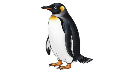 Isolated Emperor Penguin
