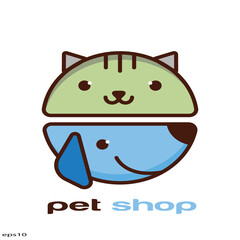 Vector Pet Shop logo design template