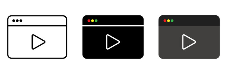 Media Player Icons Website Browser Media Player for web and apps.