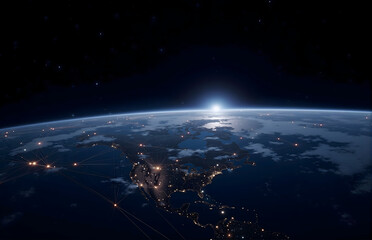 Earth Night View From Space