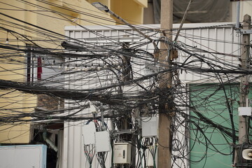 random electrical cables