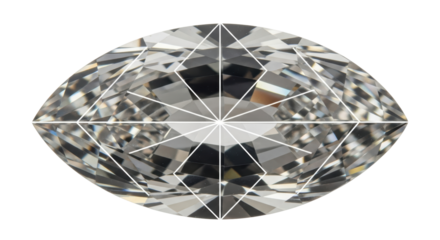 Isolated marquise cut diamond