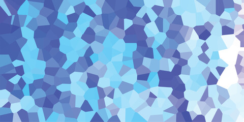 Abstract geometric mosaic pattern in shades of blue and purple for background and design elements